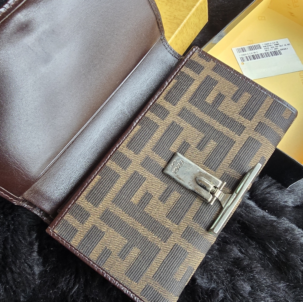 Fendi Monogram Brown and Tan Trifold Wallet - Picture 3 of 16